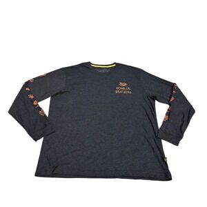Howler Brothers Mens Long Sleeve Graphic T-Shirt Charcoal Heather Grey Large